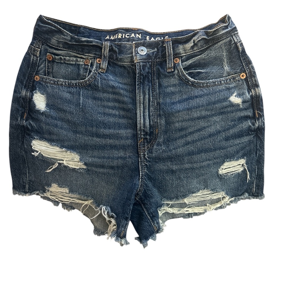 American Eagle Outfitters High Waisted Blue Denim Shorts